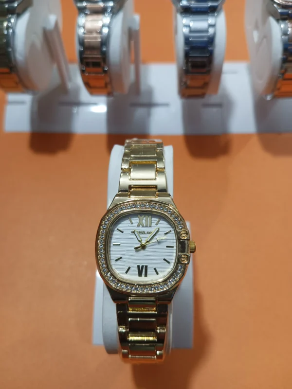 MK Gold-Tone Stainless Steel Watch (White Dial)