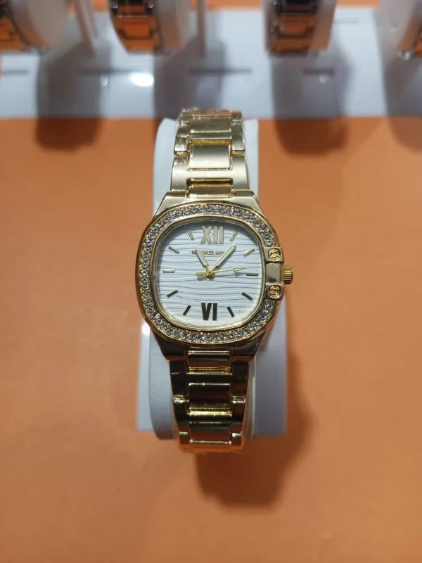 MK Gold-Tone Stainless Steel Watch (White Dial)