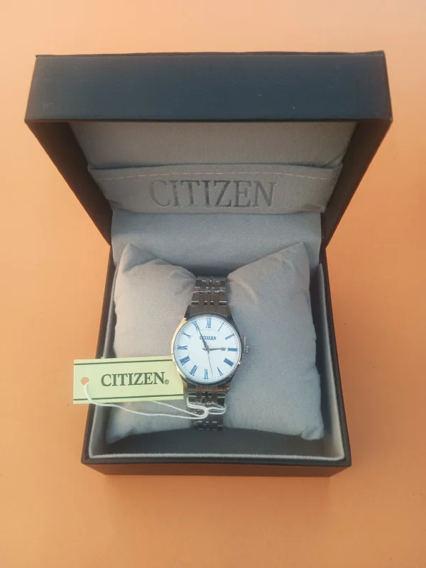 Classic Watch with Blue Roman Numerals