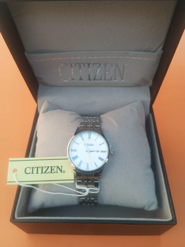 Classic Watch with Blue Roman Numerals