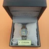 Two-Tone Stainless Steel Watch with Black Dial