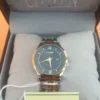 Two-Tone Stainless Steel Watch with Black Dial