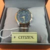 Two-Tone Stainless Steel Watch with Black Dial