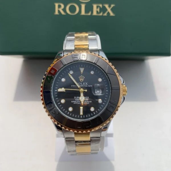 RX Submariner Two-Tone Black Dial Quartz Watch