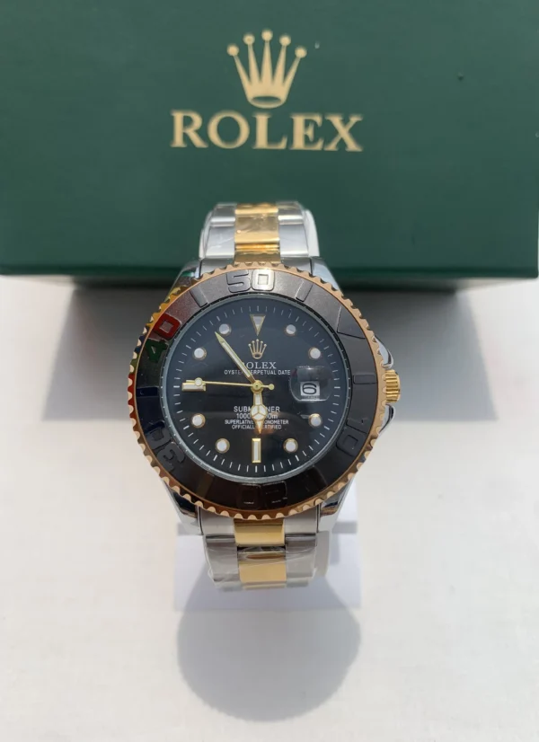 RX Submariner Two-Tone Black Dial Quartz Watch