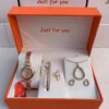 Royal Rose Gold Teardrop Gift Set – 4-in-1 Elegant Combo