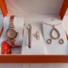 Royal Rose Gold Teardrop Gift Set – 4-in-1 Elegant Combo