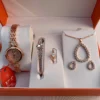 Royal Rose Gold Teardrop Gift Set – 4-in-1 Elegant Combo