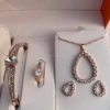 Royal Rose Gold Teardrop Gift Set – 4-in-1 Elegant Combo