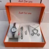 Classic Silver Elegance Gift Set – Timeless Watch & Jewelry Combo