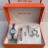 Classic Silver Elegance Gift Set – Timeless Watch & Jewelry Combo