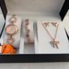 Elegant Rose Gold Gift Set – Watch, Bracelet & Jewelry Combo