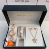 Elegant Rose Gold Gift Set – Watch, Bracelet & Jewelry Combo