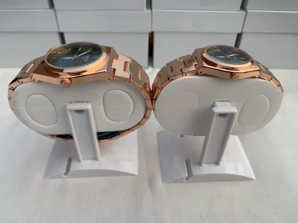 TST PRX His & Her Matching Watch Set – Rose Gold & Dual-Tone Steel