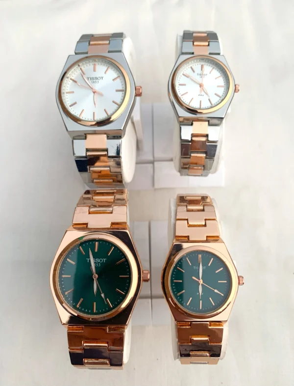 TST PRX His & Her Matching Watch Set – Rose Gold & Dual-Tone Steel