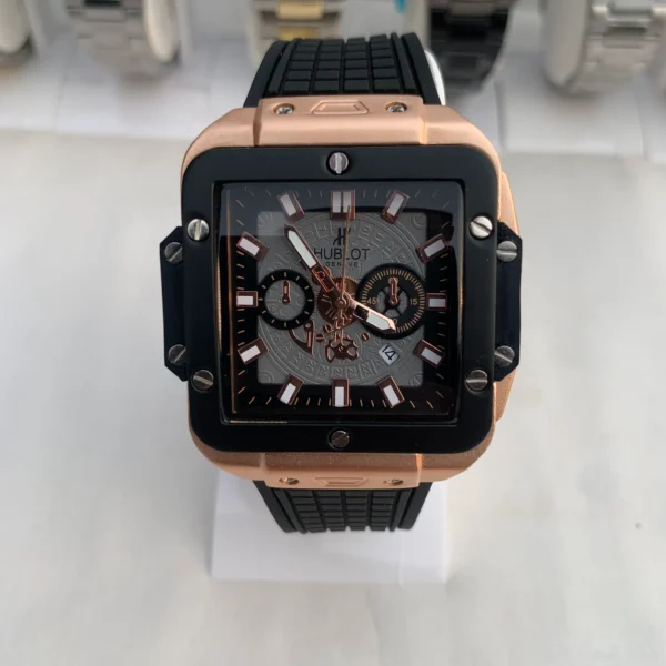 HBT Square Chronograph – Rose Gold & Black Edition