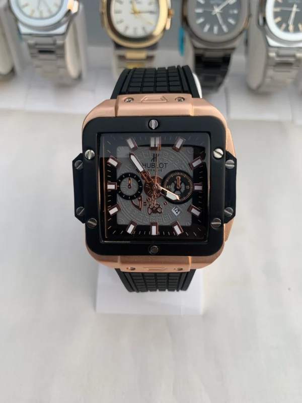 HBT Square Chronograph – Rose Gold & Black Edition