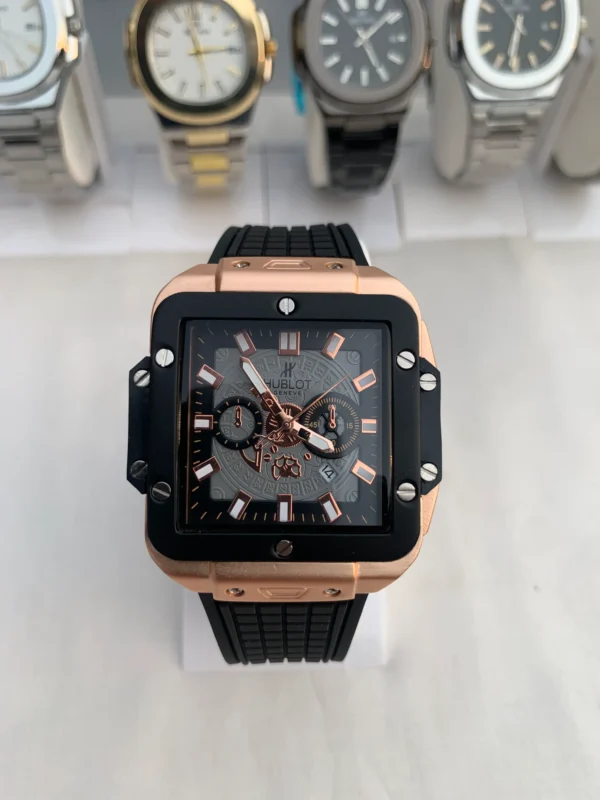 HBT Square Chronograph – Rose Gold & Black Edition