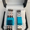 WEIDY Elegant Couple Watch Set – Rose Gold & Silver Edition