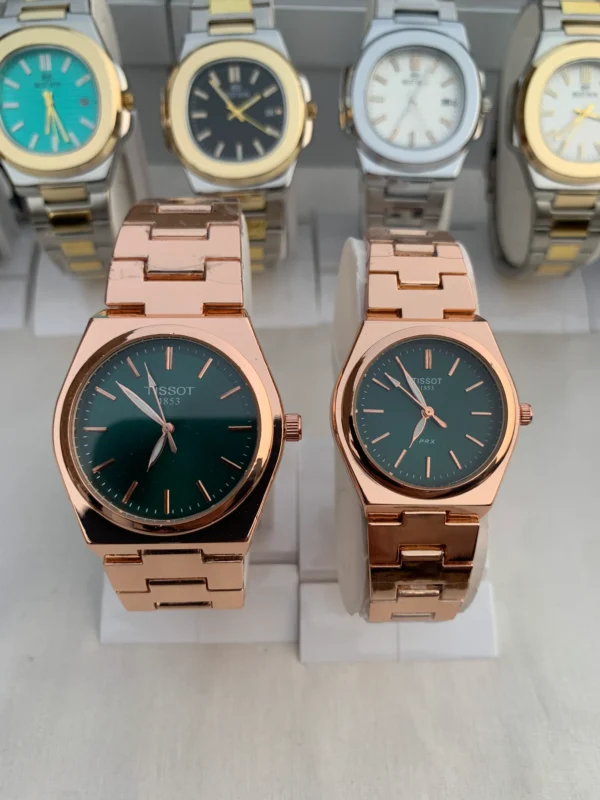 TST PRX His & Her Matching Watch Set – Rose Gold & Dual-Tone Steel