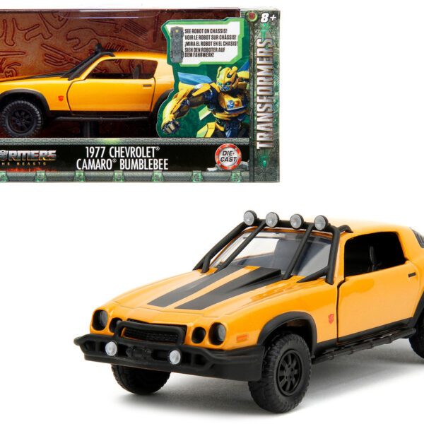 1977 Chevrolet Camaro Off-Road Version Yellow Metallic with Black Stripes "Transformers: Rise of the Beasts" (2023) Movie "Hollywood Rides" Series 1/32 Diecast Model Car by Jada
