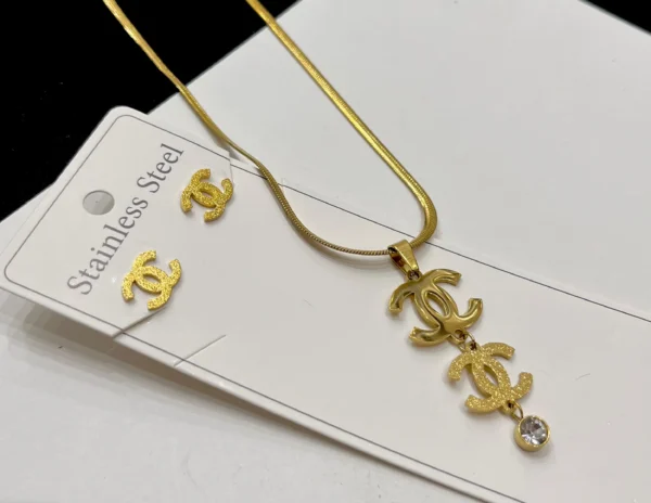 Golden/Silver Luxe Stainless Steel Jewelry Set