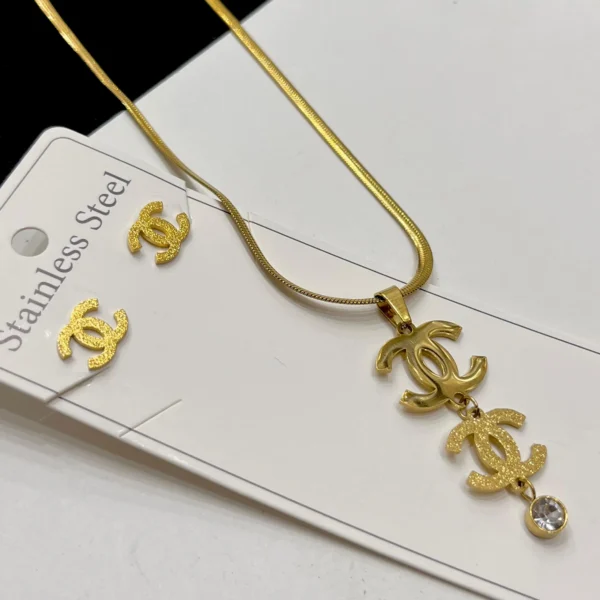Golden/Silver Luxe Stainless Steel Jewelry Set