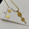 Luxe Gold Plated Set Stainless Steel (Necklace & Earrings)