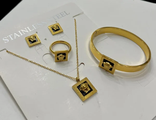 Royal Medusa Stainless Steel Jewelry Set