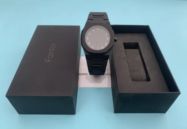 Fantor Black Arabic Numeral Watch