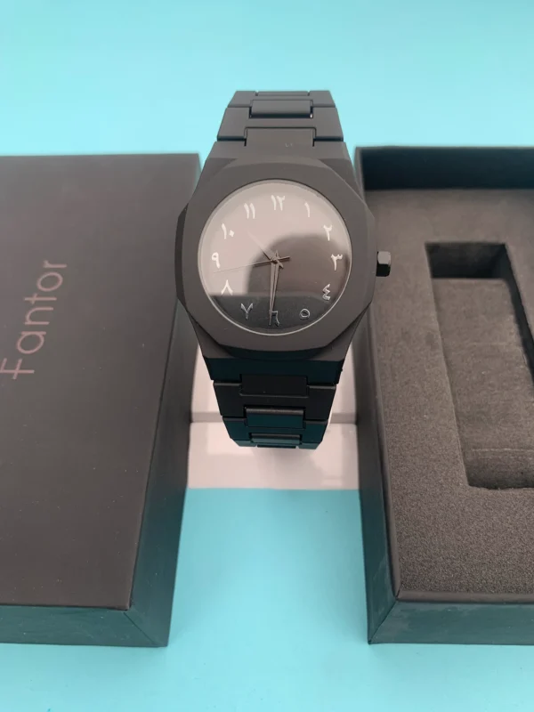 Fantor Black Arabic Numeral Watch
