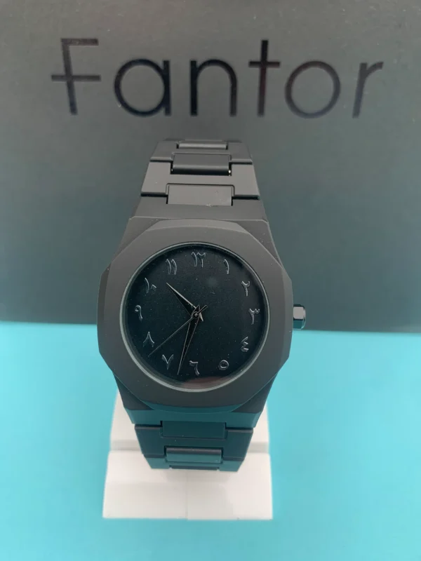 Fantor Black Arabic Numeral Watch