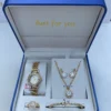 Elegant Gold Crystal Jewelry Gift Set (5-in-1)