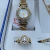 Elegant Gold Crystal Jewelry Gift Set (5-in-1)