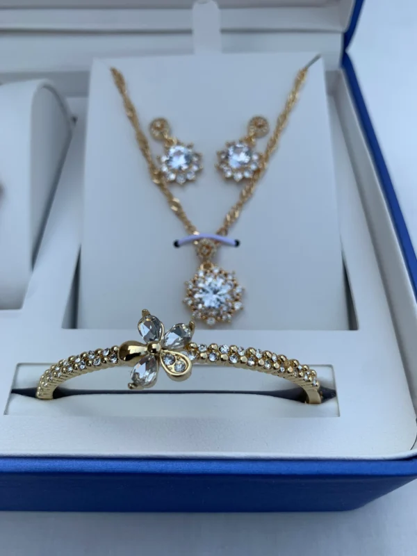 Elegant Gold Crystal Jewelry Gift Set (5-in-1)