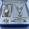 Elegant Gold Crystal Jewelry Gift Set (5-in-1)